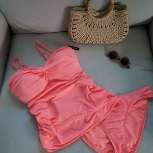 Beautiful 2 piece Coral Tankini